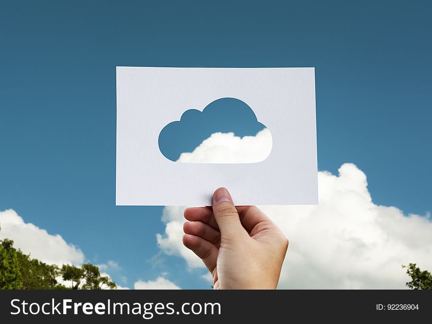 Cloud Silhouette Against Blue Skies