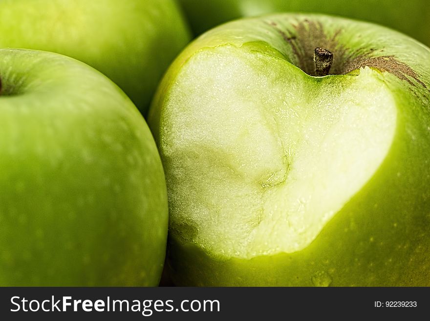 Natural Foods, Apple, Fruit, Green