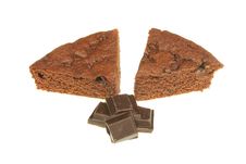 Two Brownie Slices Stock Image Two Brownie Slices Stock Image