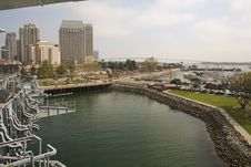San Diego From USS Midway 998 Royalty Free Stock Photography