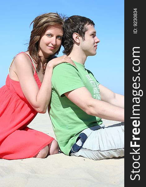 Young couple on the beach. Young couple on the beach