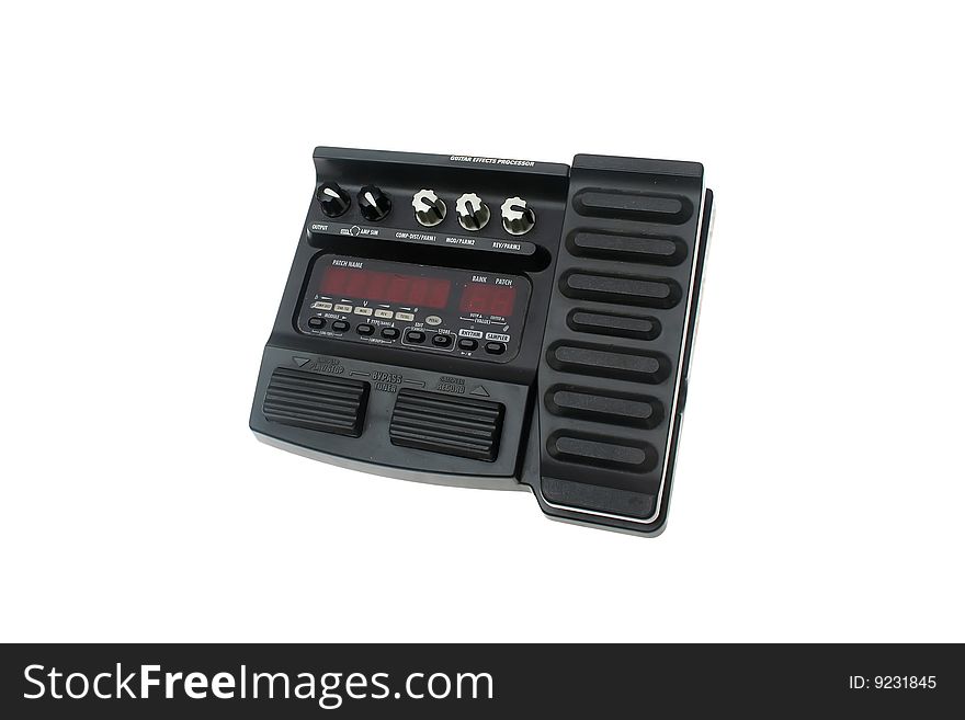 Guitar multi effects pedal isolated