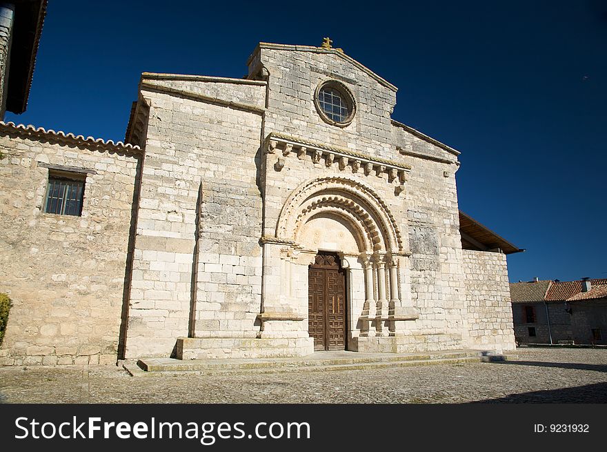 Public church of wamba village in valladolid spain