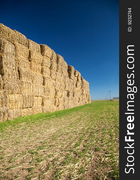 Hay pile at the country of valladolid in spain. Hay pile at the country of valladolid in spain