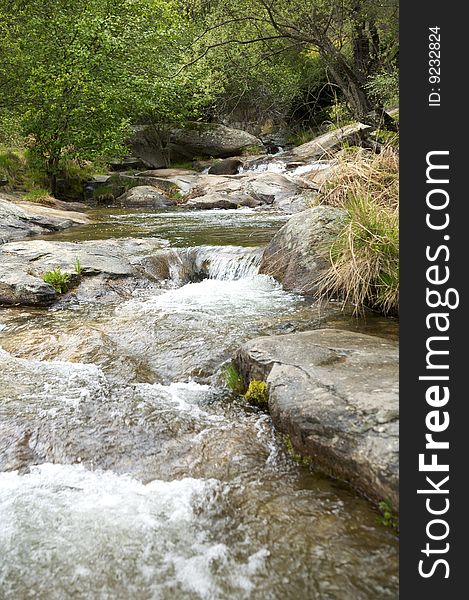 Small river at gredos mountains in avila spain. Small river at gredos mountains in avila spain