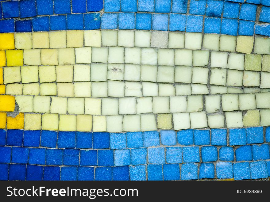 A image of a colorful arty mosaic