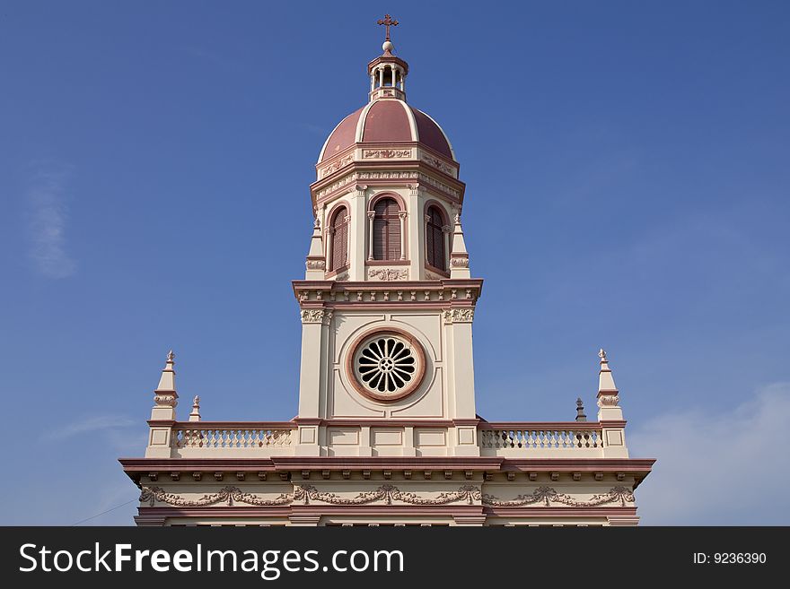 Top of catholic church, Bangkok, Thailand. Top of catholic church, Bangkok, Thailand