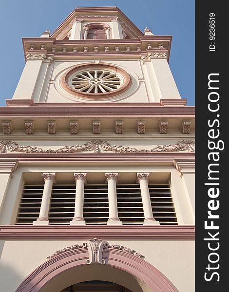 Top of catholic church, Bangkok, Thailand. Top of catholic church, Bangkok, Thailand