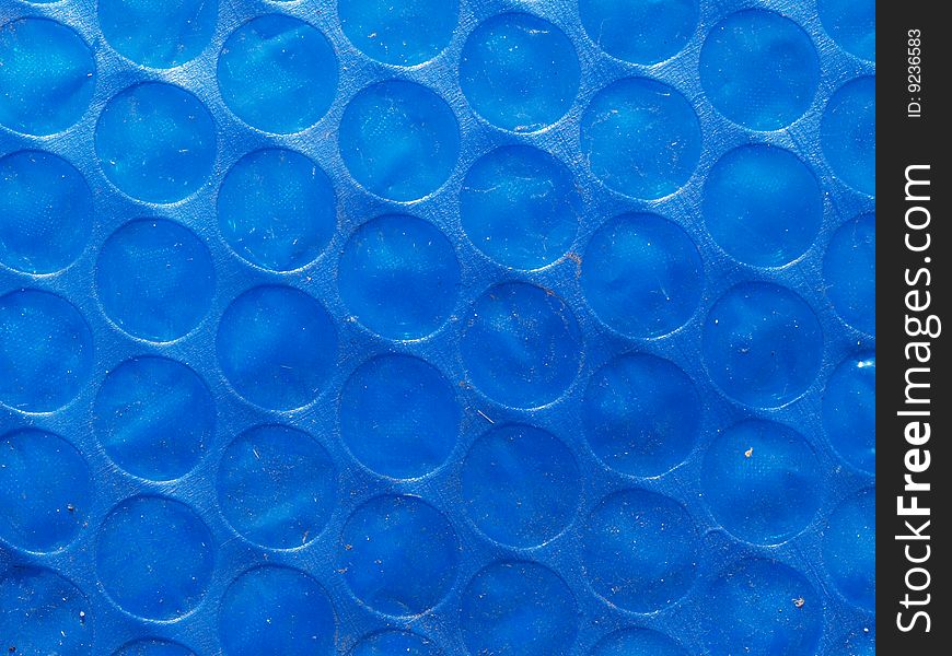 Blue plastic bubble foil background