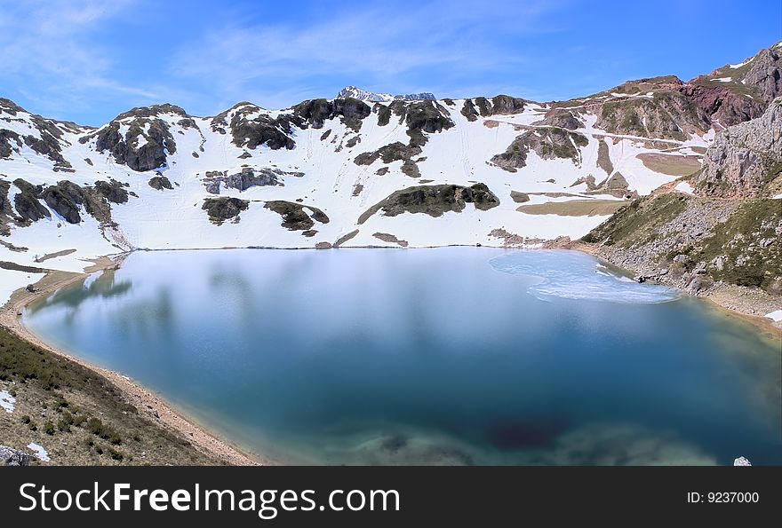 Lake of high mountain, former glacier in the north of Spain. Lake of high mountain, former glacier in the north of Spain.