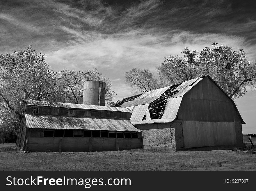 A barn in the country with what ended up being a massive hailstorm that dropped golf ball sized hail. A barn in the country with what ended up being a massive hailstorm that dropped golf ball sized hail.