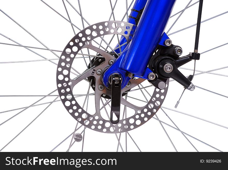 Bicycles brake rotor isolated on white