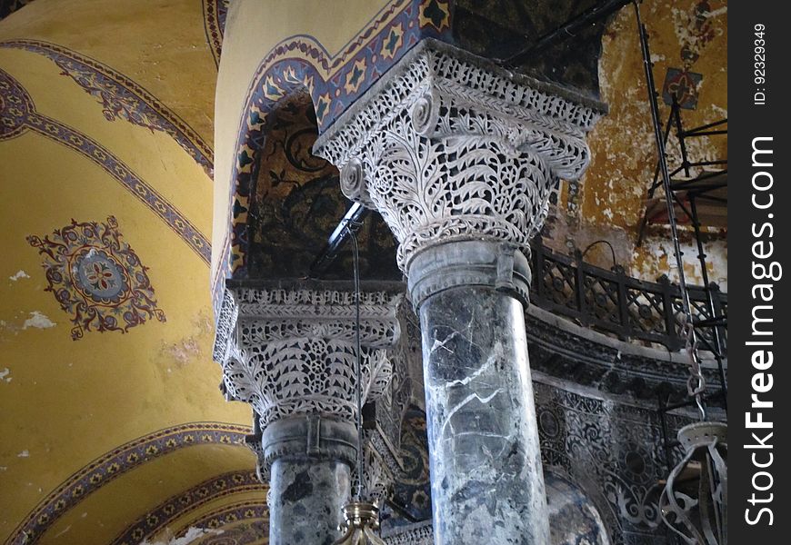 Detail of columns inside the Hagia Sophia in Istanbul, Turkey. Please attribute to Matt Popovich if used elsewhere. Detail of columns inside the Hagia Sophia in Istanbul, Turkey. Please attribute to Matt Popovich if used elsewhere.