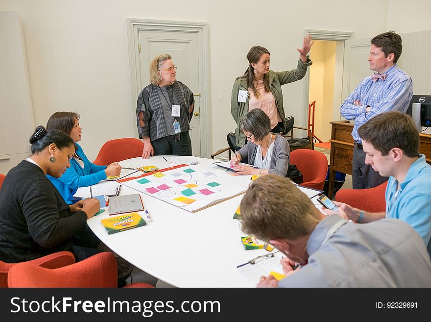 Table, Shirt, Chair, Sharing, Desk, Interaction