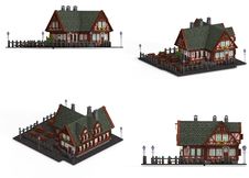 Block Of Four Medieval Houses Royalty Free Stock Photos Block Of Four Medieval Houses Royalty Free Stock Photos