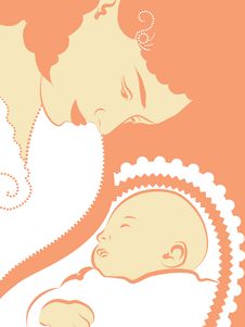 Free Mother See Her Babe Royalty Free Stock Image - 9244726