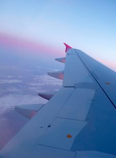 Plane Wing Royalty Free Stock Photo