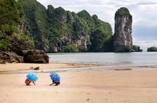 Two Umbrellas Royalty Free Stock Photos