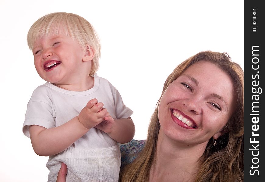 Mother with daughter laughing