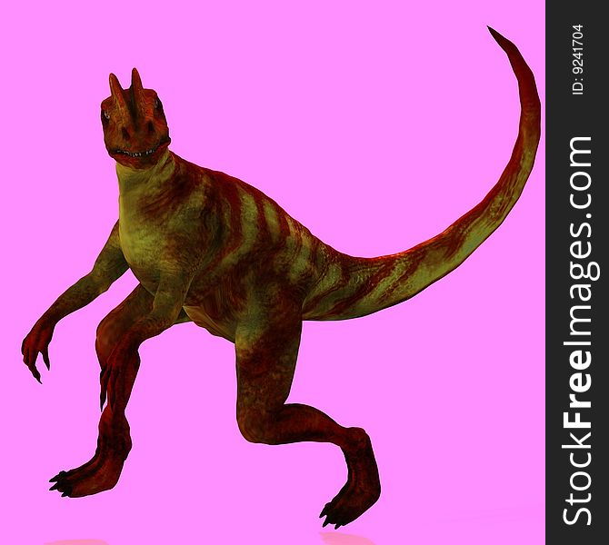 Rendered Image of a Dinosaur - with Clipping Path. Rendered Image of a Dinosaur - with Clipping Path