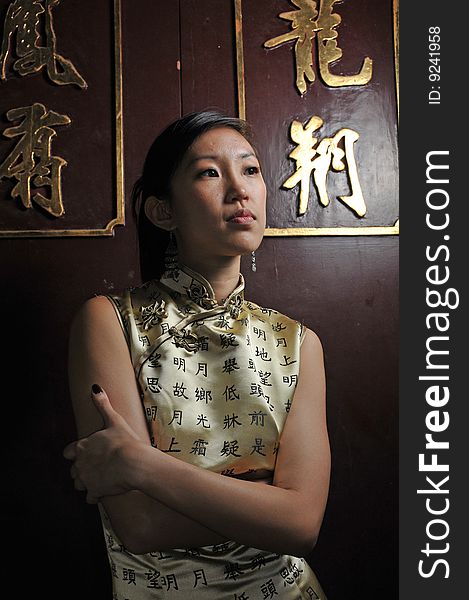 Beautiful Asian Woman In Oriental Theme