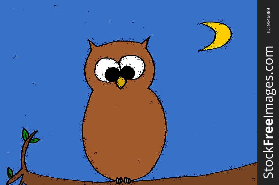 An illustration of an owl