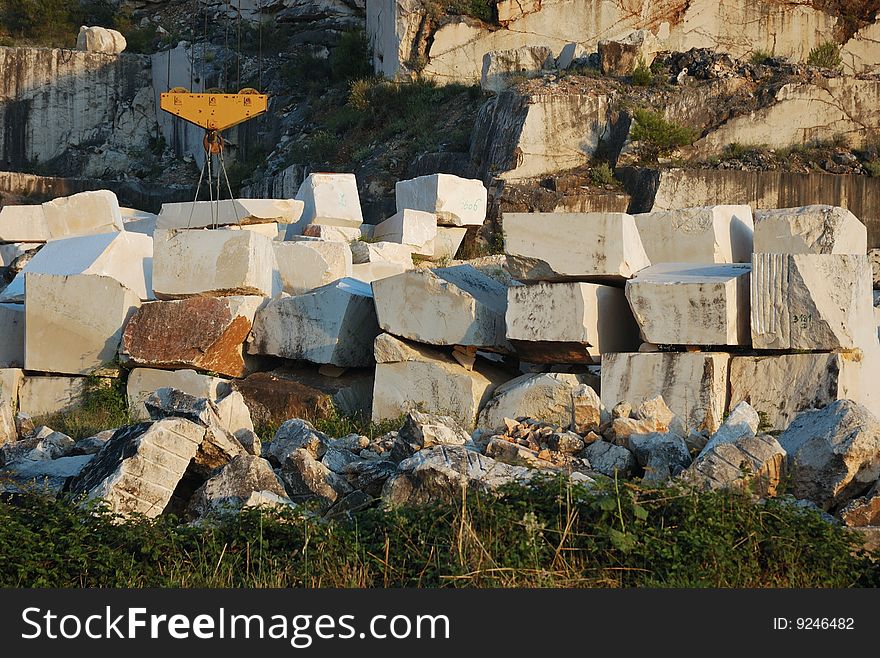 Stone quarry in island Brac - Croatia