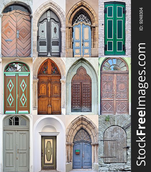 Decoration of ancient doors different urban homes. Decoration of ancient doors different urban homes