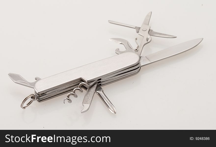 Stainless steel silver swiss knife