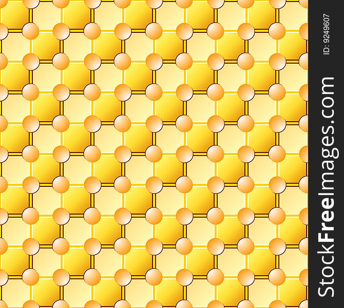 Vector illustration of Seamless Yellow Tile Pattern