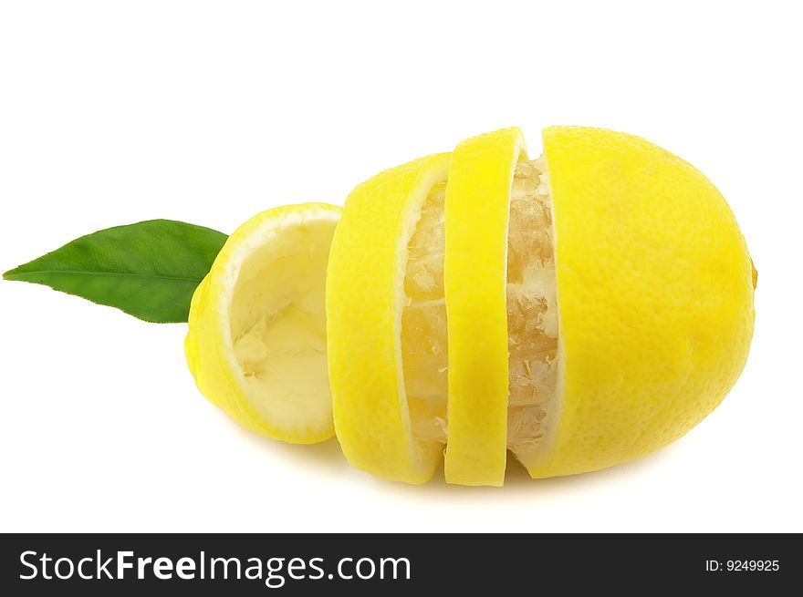 Lemon on a white background