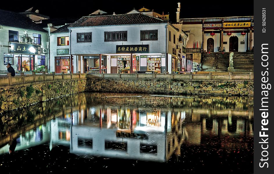 Reflection Of Built Structure In Water