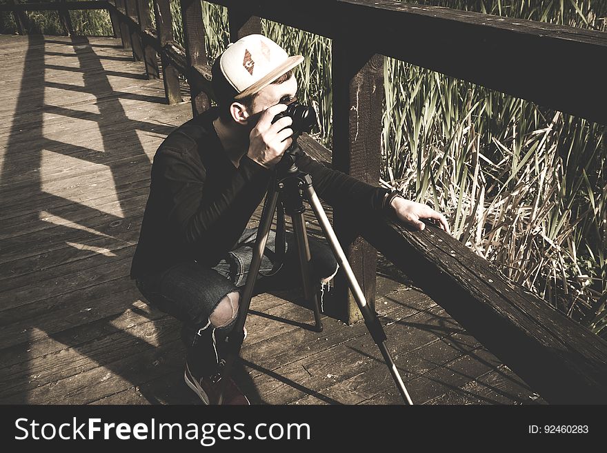 Photographer On Bridge