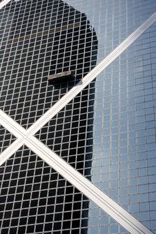 Window Washer On Side Of Building Royalty Free Stock Photos