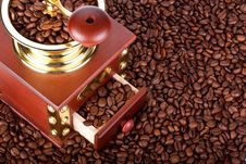 Coffee Mill And Coffee Beans Stock Photography Coffee Mill And Coffee Beans Stock Photography