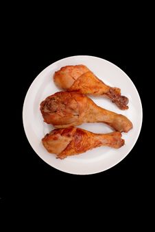 Chicken Legs On The Plate. Royalty Free Stock Photography Chicken Legs On The Plate. Royalty Free Stock Photography