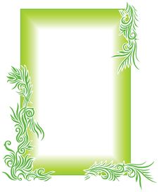 Green Floral Border Royalty Free Stock Photo Green Floral Border Royalty Free Stock Photo