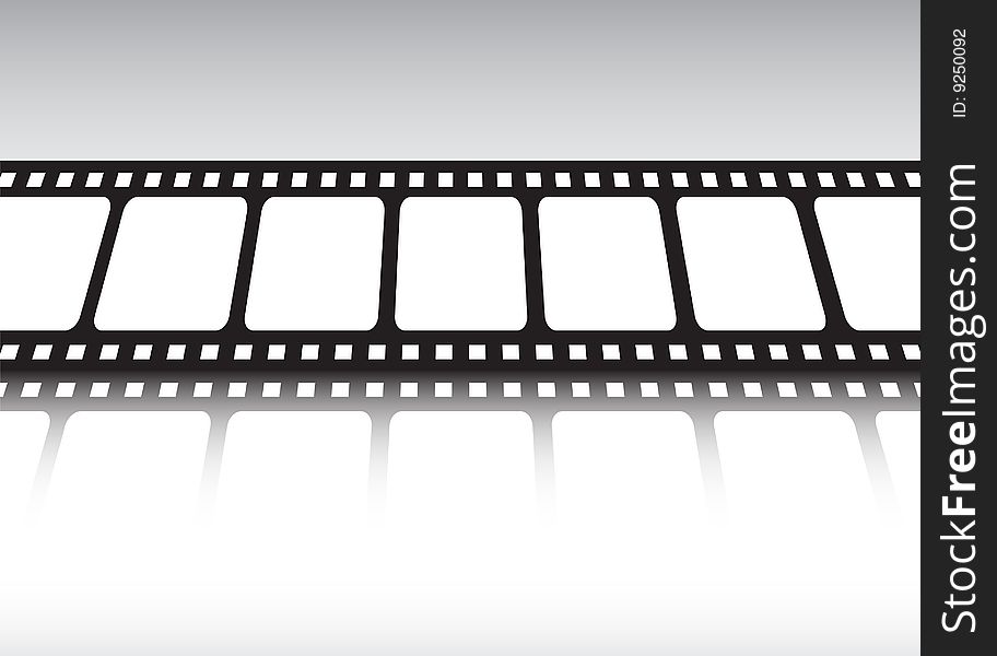 Film strip vector illustration reflected. Film strip vector illustration reflected