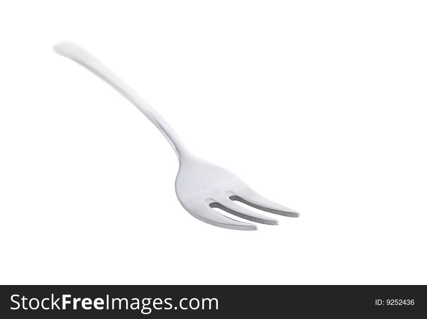 Silver Fork Isolated On White Background