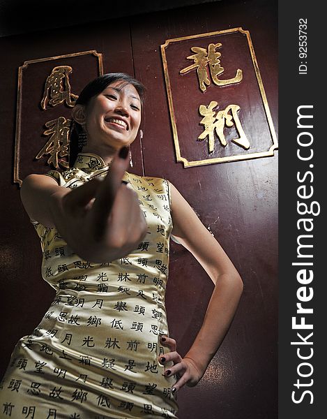 Pictures of woman with different poses in oriental theme. Pictures of woman with different poses in oriental theme.