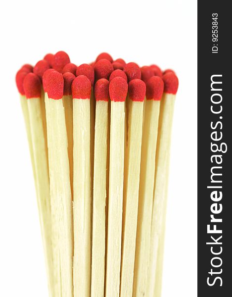 Match sticks isolated against a white background. Match sticks isolated against a white background