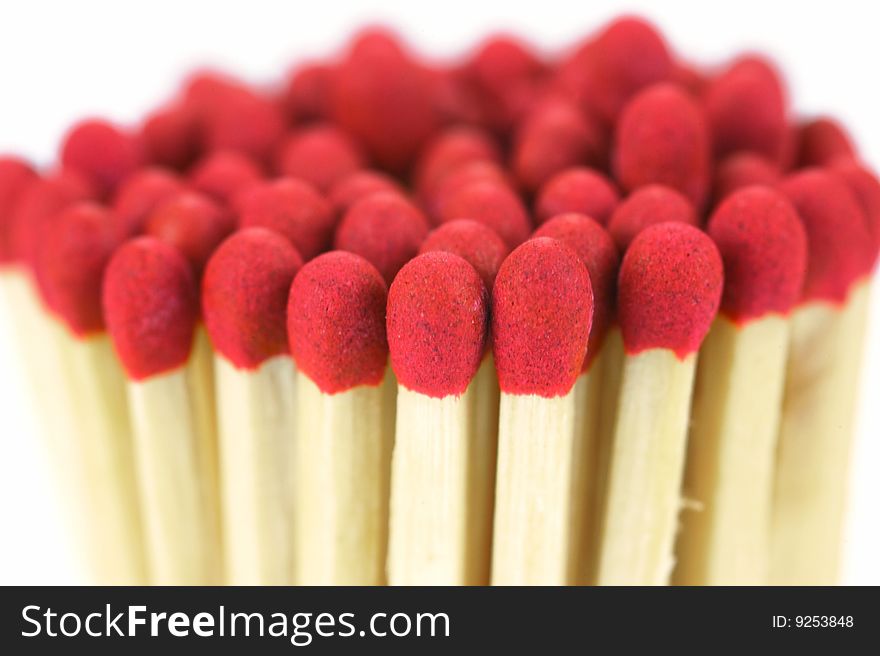 Match sticks isolated against a white background. Match sticks isolated against a white background