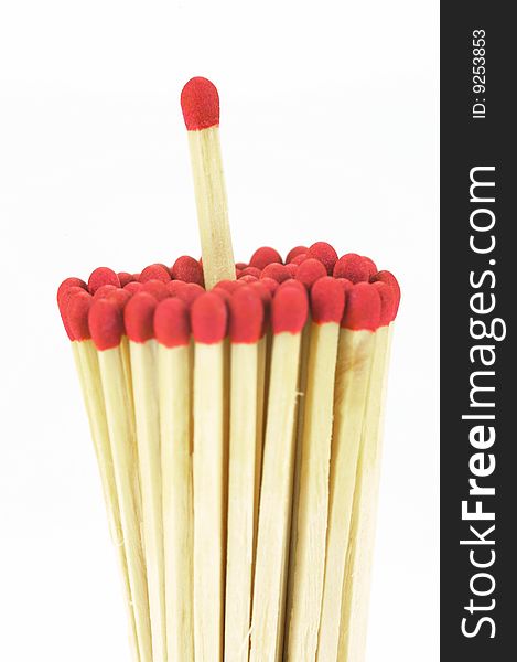 Match sticks isolated against a white background. Match sticks isolated against a white background