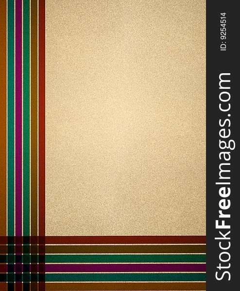 Abstract design of six retro lines in different colors