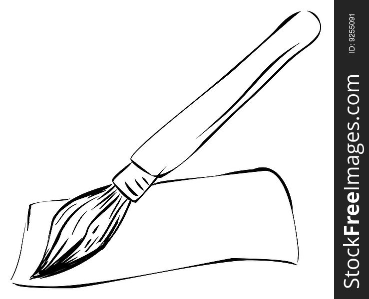 A vector drawing of a paintbrush.