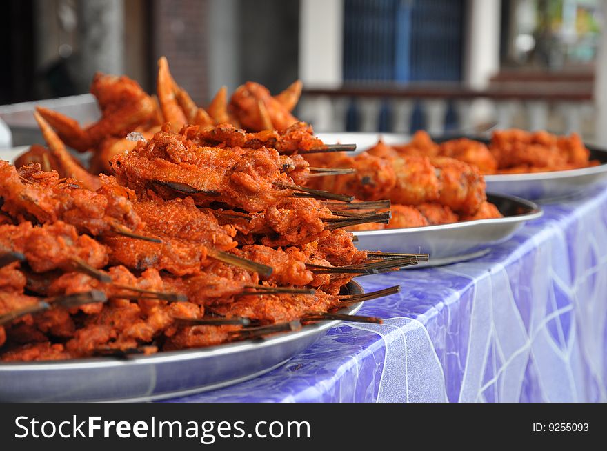 The local fried chicken take of local market. The local fried chicken take of local market.