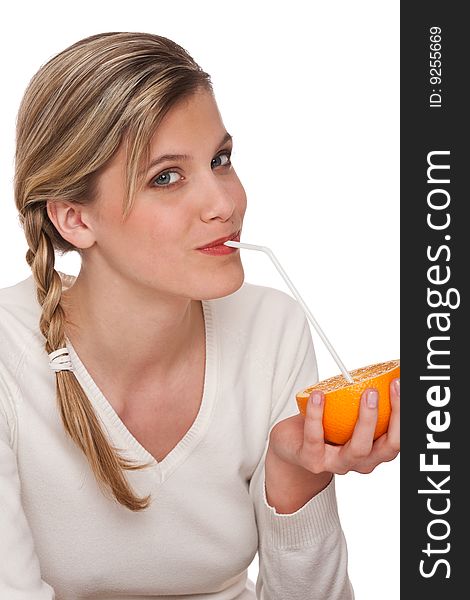 Healthy Lifestyle Series - Woman Holding Orange