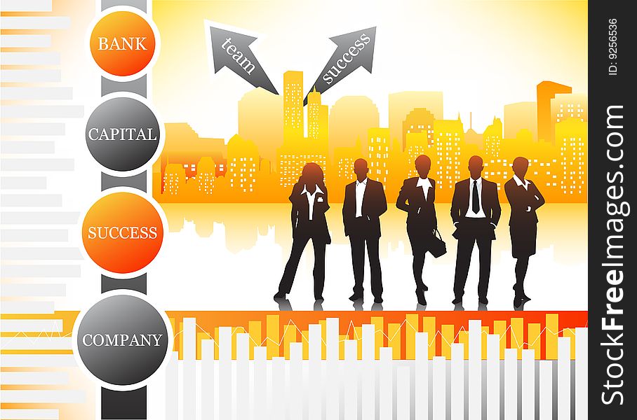 Vector illustration of business people.... business team concept