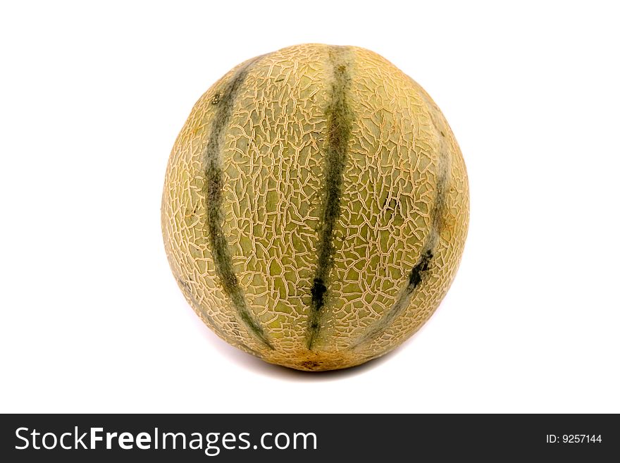 Fresh melon of the white background