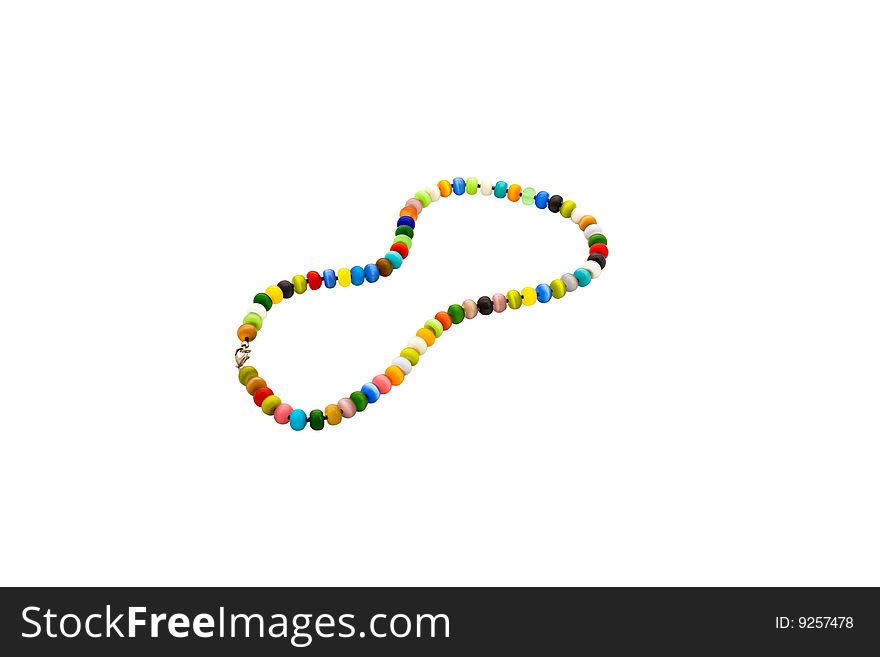 Necklace made of colorful beads